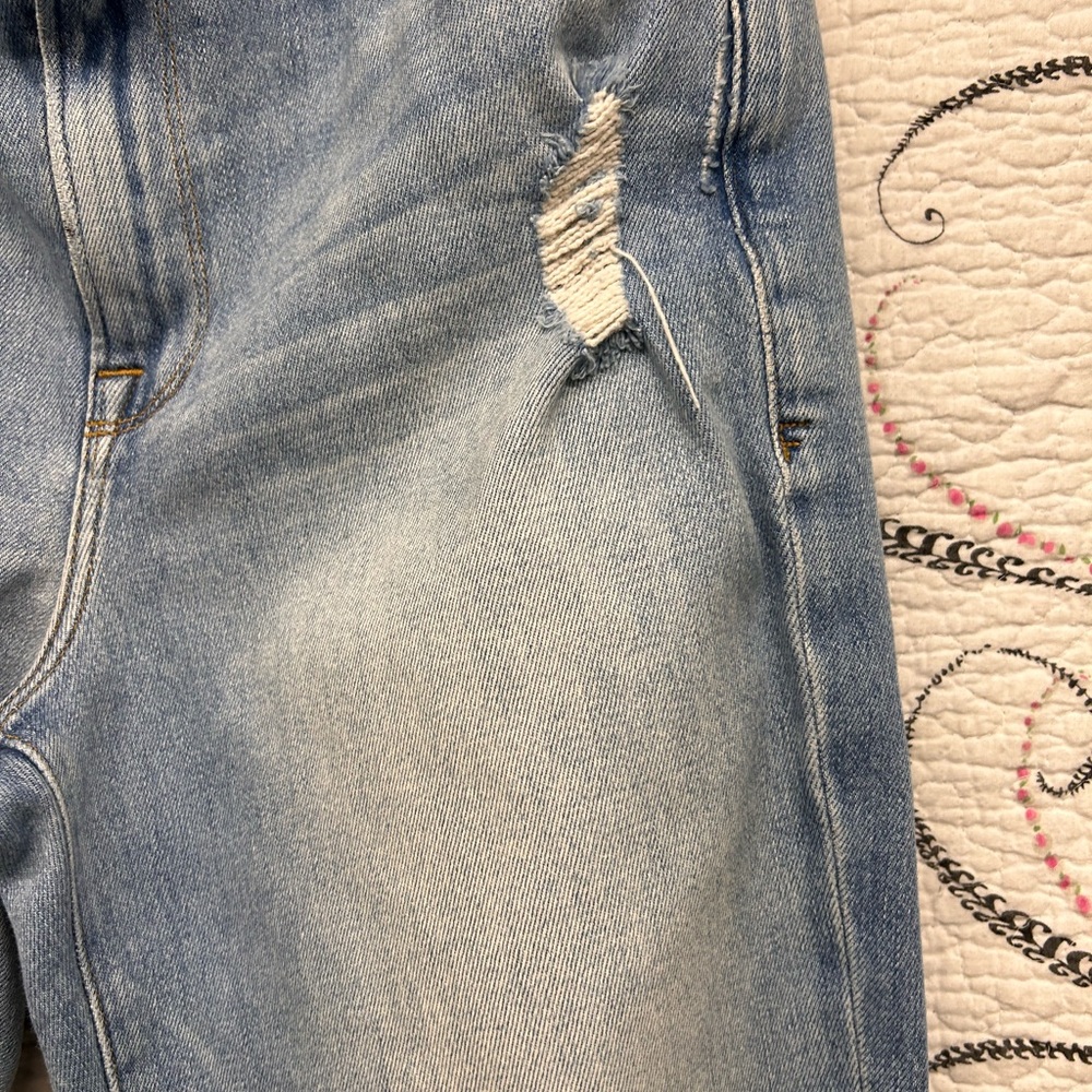 FRAME Jeans Le Nouveau Straight Raw Edge Distressed Cropped Size 30 - Picture 5 of 11